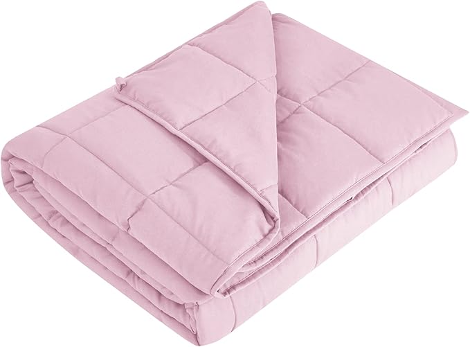 L'AGRATY Weighted Blanket - 36"x48" 5lbs Cooling Breathable Microfiber Material with Glass Beads Small Blanket All-Season Summer Fall Winter Soft Thick Comfort
