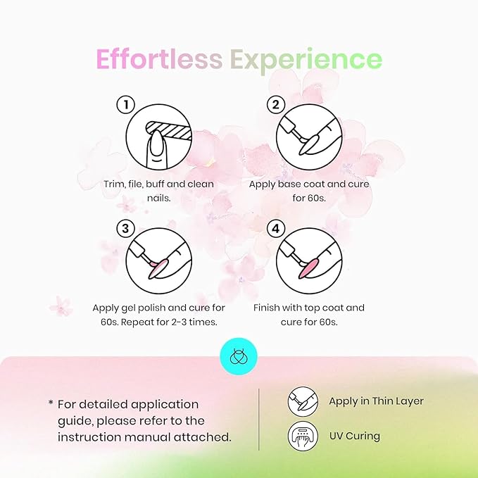 beetles Gel Polish Nail Set, 36 Colors Floral Rhapsody Collection Fall Orange Yellow Girly Sparkle Glitter Polish with 3Pcs Base Matte & Glossy Top Soak off Uv Lamp All Seasons Gifts for Her