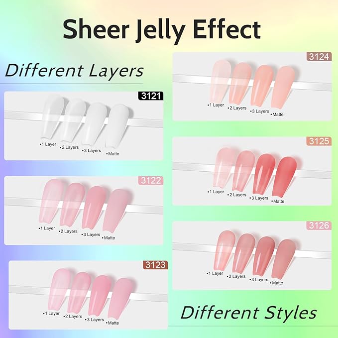 Lavender Violets 49 PCS Gel Nail Polish Set, 45 Colors Cat Eye Reflective Glitter Gel Polish with Nail Primer, Base Coat, Glossy & Matte Top Coat Jelly Nude Red Brown Gifts for Women