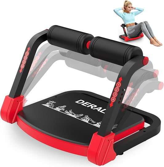 DERACY Sit Up Exercise Equipment, Adjustable Ab Machine, Multi-Functional Sit Up Machine, Ab Workout Equipment, Ab Trainer Machine for Women Men