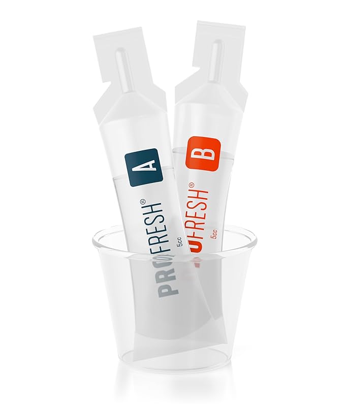 ProFresh Fresh Breath System Starter Kit, Oral Rinse 16.9 Ounce Bottle (Pack of 3) with Prep Packs & Tongue Cleaner, Alcohol Free, Flavor Free
