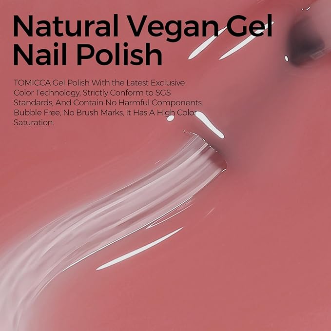 TOMICCA Gel Nail Polish - Jelly Light Pink, Quick Dry, Soak Off U V Jelly Nail Art Neutral Manicure