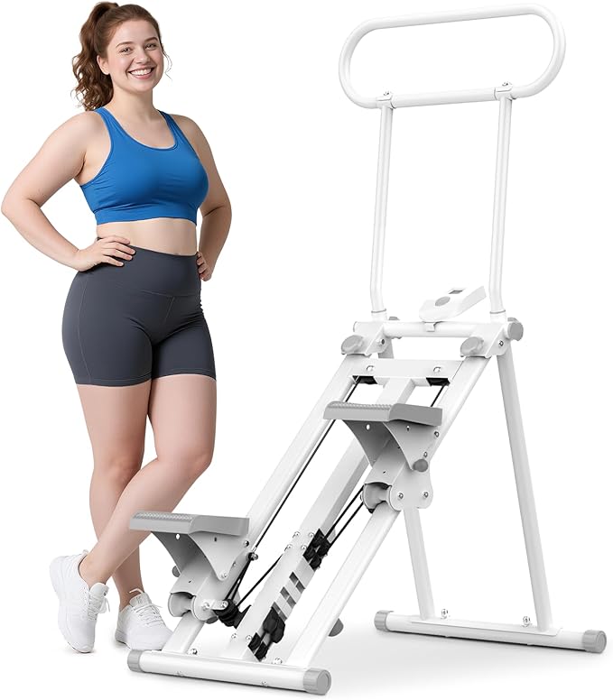 ERGOLIFE Stair Stepper with 3-Level Adjustable Resistance, 350lbs Upgrade Foldable Stairmaster Machine for Home Gym Workout, Cardio Stair Climber with Low Noise