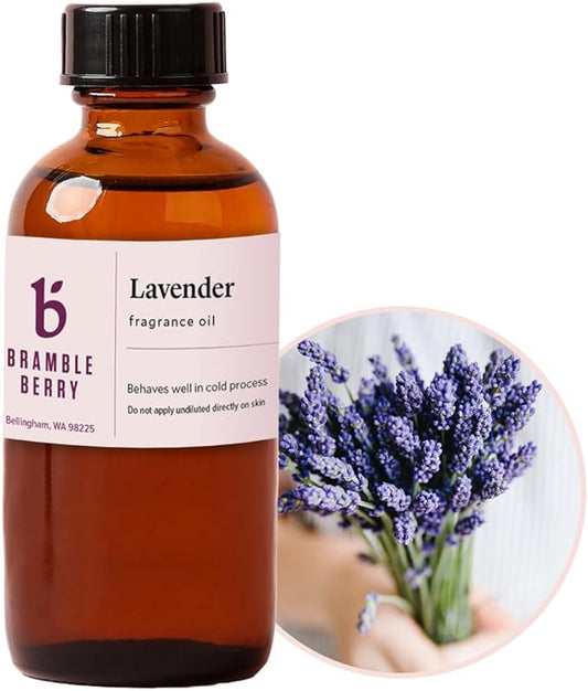 Bramble Berry Lavender Fragrance Oil 2 oz | Calming Floral Scent for Soap Making, Candles, Lotion, Bath Bombs & Perfume | Skin Safe, Vegan, Paraben & Phthalate Free, DIY Craft Essential