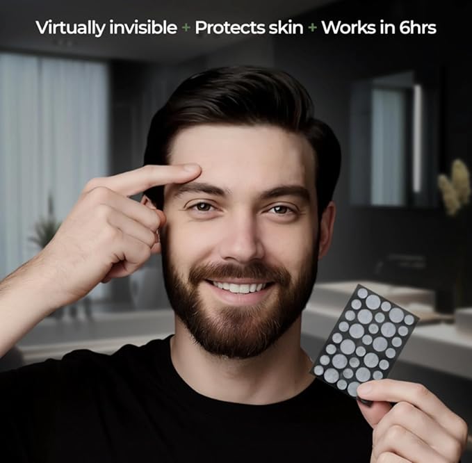 Clear Pimple Patches- Hydrocolloid Fast Acting Pimple Patch w/ Salicylic Acid & Tea Tree Oil Fights Breakouts & Blemishes. Acne Spot Treatment for Face- 108 Ct.