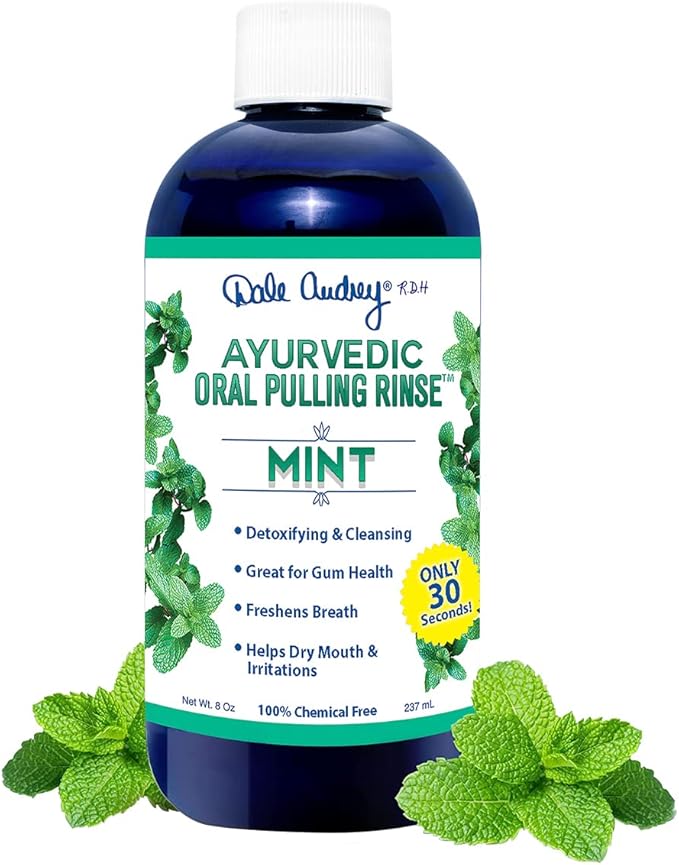 Oil Pulling Rinse & Salt Water Oral Mouth Rinse | Organic Mint Sesame Oil | Organic Mouthwash for Teeth Care & Healthy Gums | Teeth Whitening & Gum Care Mouthwash, Vegan Cruelty Free Bundle Pack