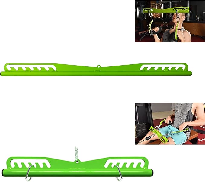 KORIKAHM Adjustable Lat Pull down Bar, Cable Machine Attachments for Gym, Home Gym Fitness T-bar Row Pulldown Attachments, Lat Pull Down Machine Wide Grip Neutral Grip Handle