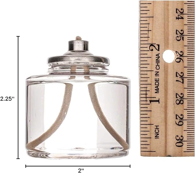 D'light Online HD17-12 Liquid Wax Disposable Clear Plastic Fuel Cells 17 Hour Oil Lamp Votive Fuel Cell Oil Clear Plastic Candle - Set of 12