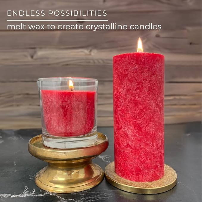 Snow Pearled Candle with Wicks | Sand Candle Wax kit | 25lbs of Candle Sand with 100 Wicks Included | Unscented Powder Candles for Candle Making, Weddings, and Parties