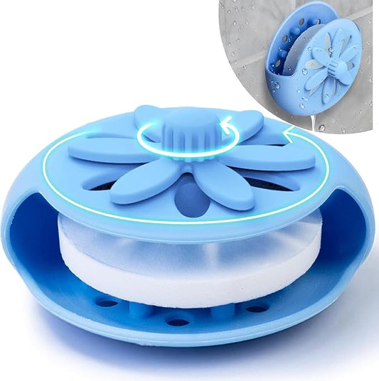 Shower Steamers Tray Blue- Upgrade Shower Steamer Holder Dish with Big Suction Cup, Long Lasting Bath Bombs Shower Accessories, Aromatherapy Diffuser Containers for Bathroom Bedroom Car Yoga Decor