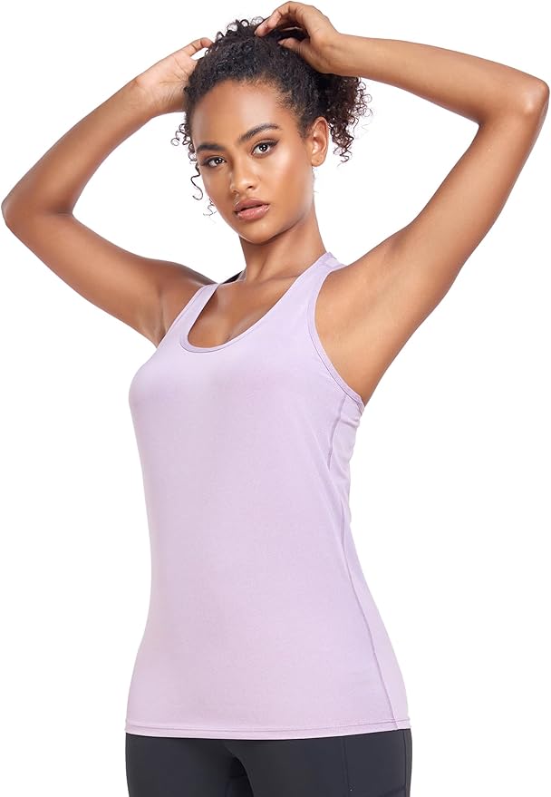 6 or 5 Pack Workout Tank Tops for Women, Athletic Racerback Sports Tank Tops, Compression Sleeveless Dry Fit Shirts