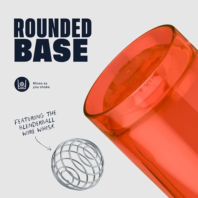 BlenderBottle Shaker Bottle Pro Series Perfect for Protein Shakes and Pre Workout, 28-Ounce, Full-Color Coral