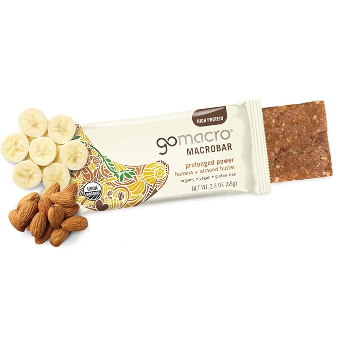 GoMacro MacroBar Organic Vegan Snack Bars - Granola + Coconut and Banana + Almond Butter (2.3 Ounce Bars, 12 Count)
