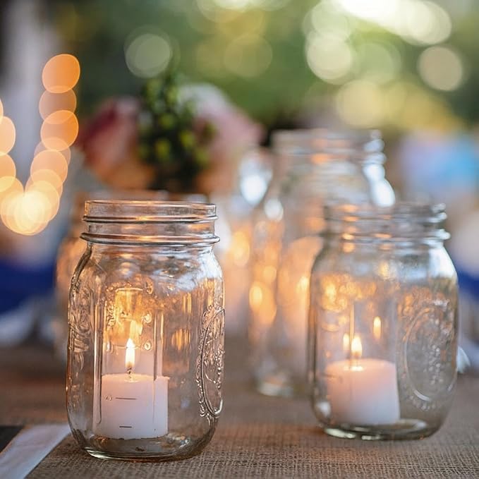 CW Studio Unscented Votive Candles – Long Hours Burn, Smokeless & Dripless – Premium Wax with Cotton Wick – Perfect for Weddings, Events, Home & Romantic Décor (48, White, 1.85x1.4 inches)