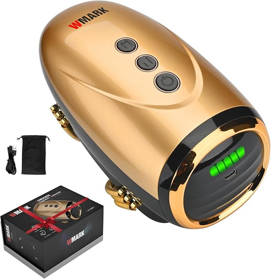 Professional Haircut Massager/Cordless Handheld Massager, Vibration Neck/Legs/Hands/face Massager, 2 Massage nodes 2600AMH（Golden）