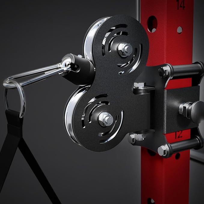 RitFit M2 PRO-3D Smith Machine with Weight Stack, 3D Functional Trainer & Power Cage, 308.6lbs Stack, 16 Adjustment Holes, 6 Storage Pegs for Full-Body Home Gym