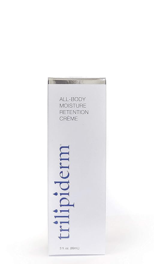 Trilipiderm All-Body Moisture Retention Crème – Plant-Based All-Day Lightweight Hydration for Body and Face, Meadowfoam, Lipid Replacement, Travel-Size TSA-Approved 3 Ounce Tube
