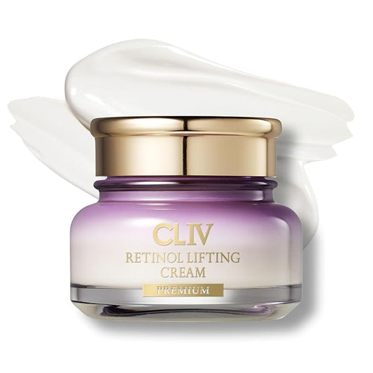 CLIV Retinol Lifting Cream – Korean Skincare Firming Moisturizer with 73% Collagen Solution & Retinol – Hydrating Face Cream for Skin Texture & Resilience – 1.69 fl oz (50ml)