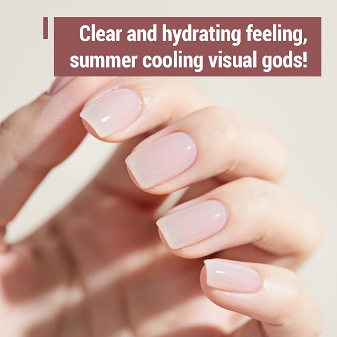 JODSONE 12PCS Gel Nail Polish Set 10 Translucent Jelly Colors Natural, Elegant & Long Lasting For Home & Salon Use