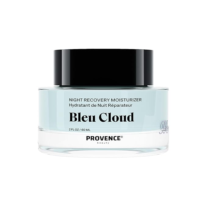 Provence Beauty Bleu Cloud Night Moisturizer – Hydrating Night Cream for Face, Anti-Aging Nighttime Moisturizer for All Skin Types 2Fl Oz