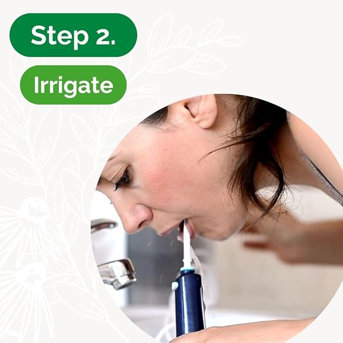 Under The Gums Irrigant Solution – Alcohol-Free, Vegan Herbal Solution for Water Flossers & Oral Irrigators – Supports Gum Health Naturally - (45 Day Supply) by Dental Herb Company