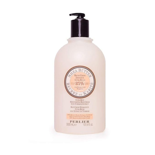Perlier Shea Butter with Tuberose Bath & Shower Cream, 101.4 fl. oz.