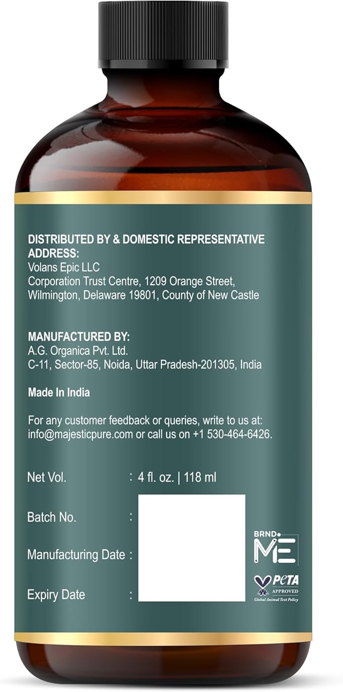 MAJESTIC PURE Zesty Bergamot & White Cedarwood Premium Oil | 100% Natural | Used in Diffuers, DIY, Self Care | 4 fl oz