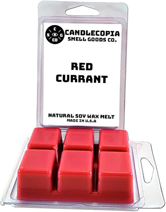 Red Currant Strongly Scented Hand Poured Vegan Wax Melts, 12 Scented Wax Cubes, 6.4 Ounces in 2 x 6-Packs