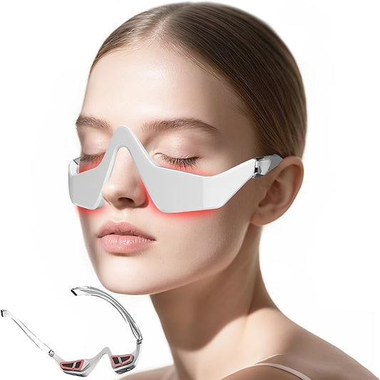 Red Light Therapy for Eyes,New 3D Contour Eye Massager,Under Eye Red Light Therapy Glasses Used for Dark Circles & Eye Bags,Reduce Puffiness and Wrinkles
