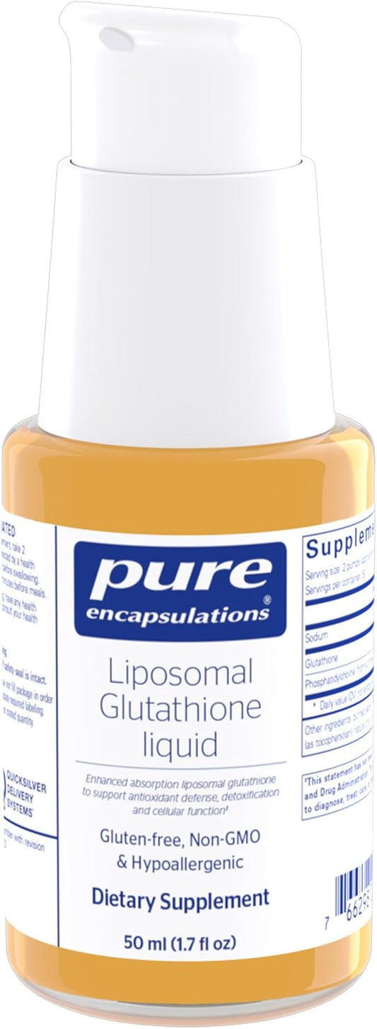 Pure Encapsulations Liposomal Glutathione Liquid | Enhanced Absorption Liposomal Glutathione to Support Antioxidant Defense, Detoxification and Cellular Function | 1.7 fl. oz.