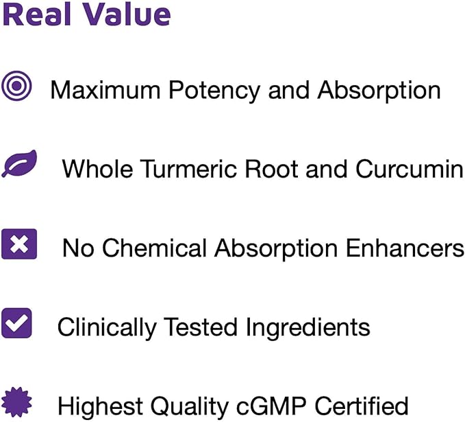 Nuvothera Super-Micronized Turmeric Curcumin Capsules 2-Month Supply Rapid Absorption, Whole Root, Non-GMO, Skin, Gut Health & Antioxidants(120 Capsules)