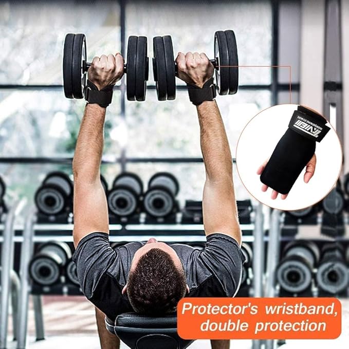 Wrist Straps for Weightlifting for Maximum Grip Support - Lifting Deadlift Strap & Weight Lifting Grips Gloves for Working Out Pull Up Deadlifting & Shrugs