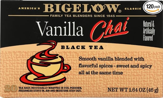 Bigelow B79593 Bigelow Special Blend Vanilla Chai Tea -6x20 Bag