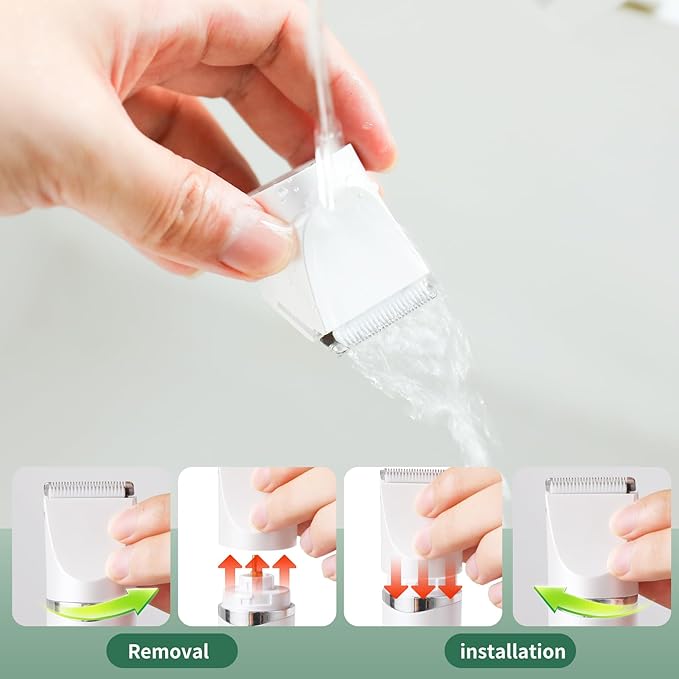 RUIM Bikini Trimmer for Women, 3-in-1 Electric Razors for Women, Waterproof Rechargeable Pubic Hair Trimmer with LED Display