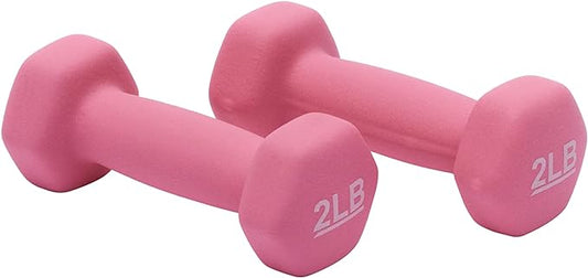 Amazon Basics Neoprene Dumbbell Hand Weights for Exercise and Muscle Toning