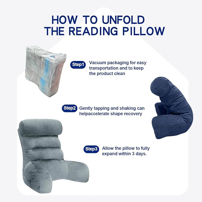 Back Pillow for Bed Sitting Up, Reading Pillow, Extra Large Arm Pillows for Adults for Back Support,Bed Pillow for Sitting up for Watching TV/Gaming/Relaxing