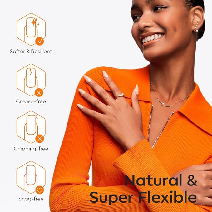 modelones Medium Square Nail Tips, Pre-shaped Soft Gel Tips Fake Nails False Acrylic Clear Full Cover Press on Extension Kit Gel Manicure DIY at Home 216PCS 12Sizes