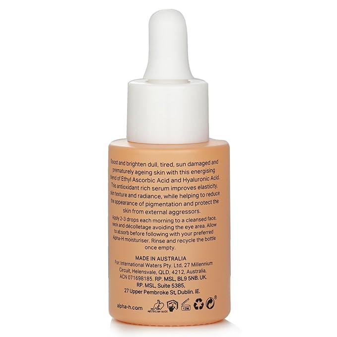 ALPHA-H | Vitamin C Serum with 10% Ethyl Ascorbic Acid | with Hyaluronic Acid | Improves Dull Complexion
