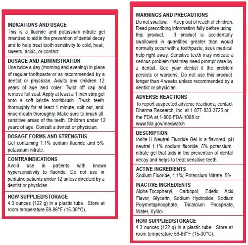 Ionite-H Home Care 0.40% Stannous Fluoride Non-Abrasive Brush-On Gel with Xylitol (4.3 oz, Spearmint)