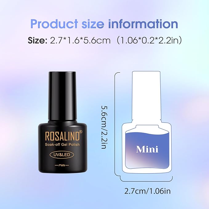 ROSALIND Chameleon Gel Polish - 12 Colors Aurora Shimmer Gel Nail Polish Set Multicolor Gradient Effect Soak Off UV Set Sparkle Chrome Nail Art Collection Manicure Gift for Women