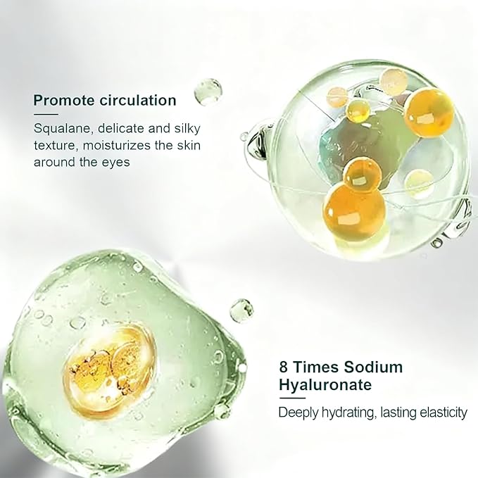 PORCOPE Eye Cream for Dark Circles and Puffiness, Anti-Aging and Fine Lines, with Electric Massage Head to Massage and Moisturize the Eye Area (0.7 fl oz/20g)