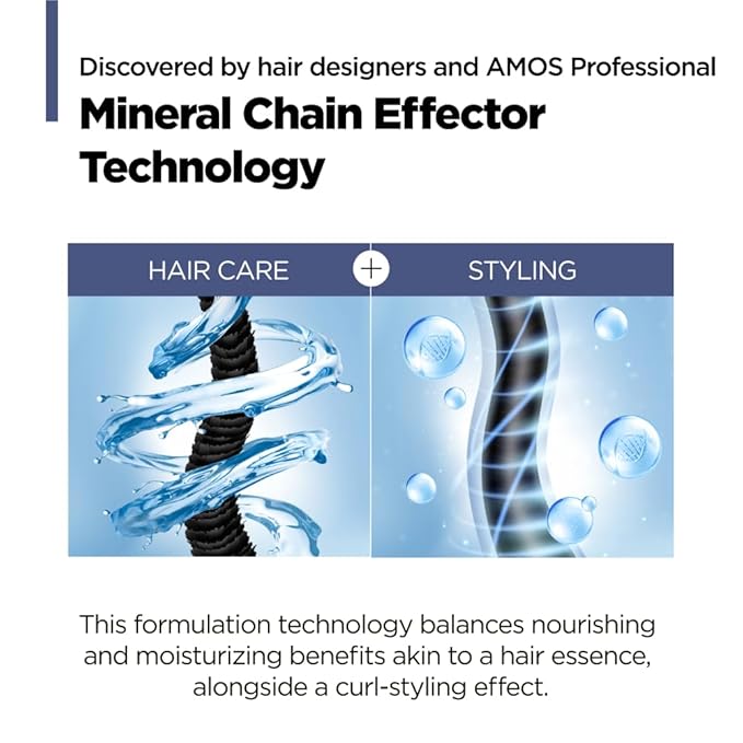 AMOS PROFESSIONAL Curl Defining Cream 2X | For Wavy and Curly hair | Anti-Frizz Hair Styling Gel, 2 in 1 Hydrate and Smooths, Korean Hair Essence, 5 fl. oz.