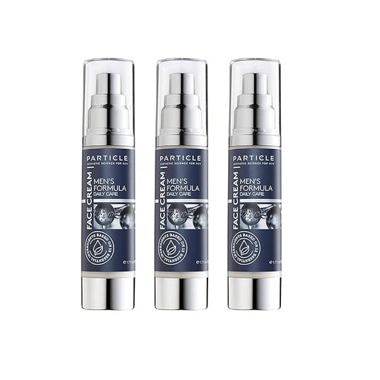 Particle 6 in 1 Face Cream for Men, Men’s Daily Hydrating Moisturizer with Vitamin C, Jojoba Oil, Vitamin E & Hyaluronic Acid, Skin Care Routine, Healthy Skin Support, 1.7 FL OZ, Pack of 3