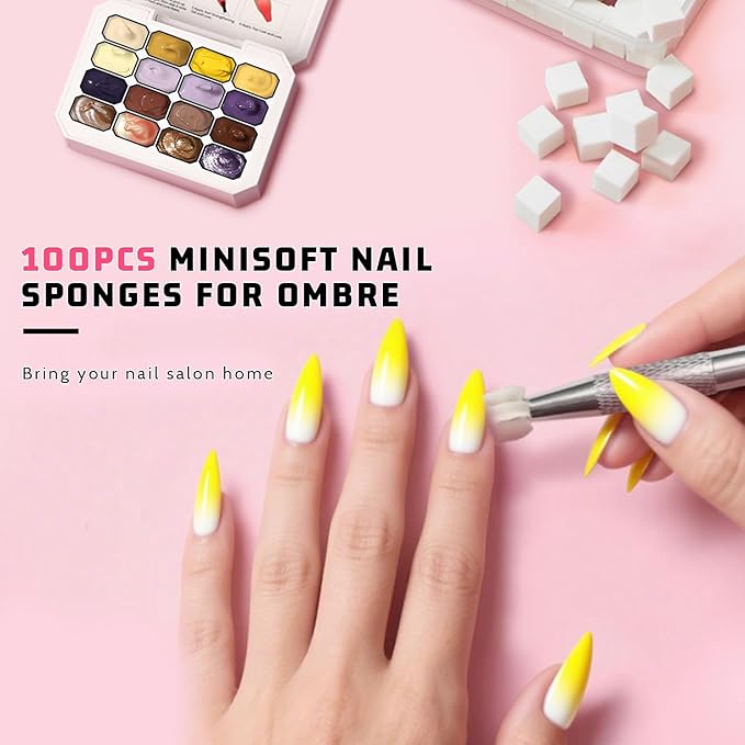 Glitter Pat Gel Nail Polish Palette, 16 Colors Blending Ombre Gel Polish Patting Gradient Painting Nails Art, No Wipe, UV/LED Cured, Aurora Chrome Holographic (Set 04)