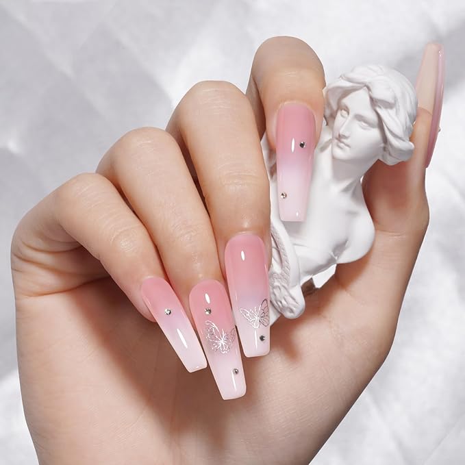 TOMICCA Milky White Gel Nail Polish, Nude Translucent Jelly Natural Color Soak Off UV for French Manicure