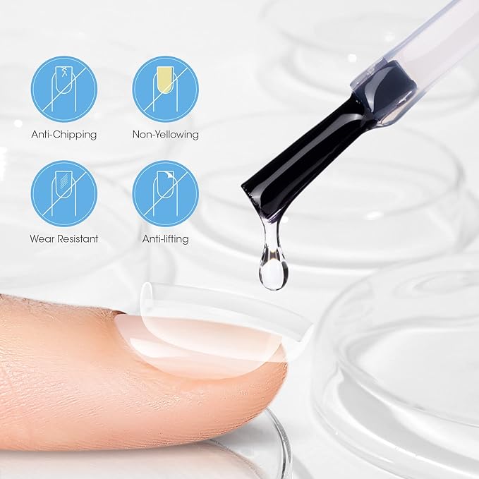 Gellen Nail Dehydrator, Primer & Top & Base Coats Kit - Superior Protein Bonding, Fast Air Dry for Acrylic Powders & Gel Polish