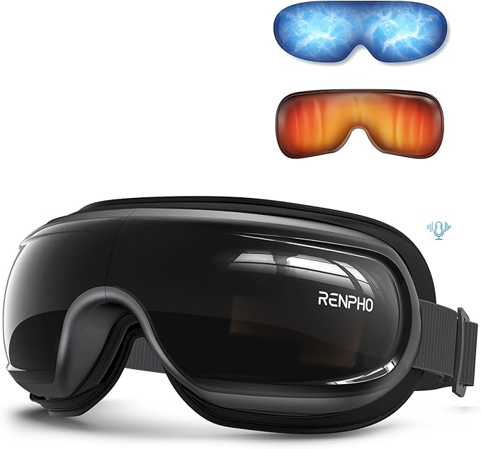 RENPHO Eyeris 3 Eye Massager with Heat and Cooling for Migraines, Voice Control Eye Mask, Eye Care Device with DIY Massage Setting, Birthday Gifts for Women/Men, Reduce Dry Eyes