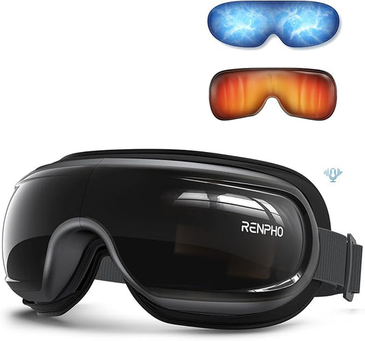 RENPHO Eyeris 3 Eye Massager with Heat and Cooling for Migraines, Voice Control Eye Mask, Eye Care Device with DIY Massage Setting, Birthday Gifts for Women/Men, Reduce Dry Eyes