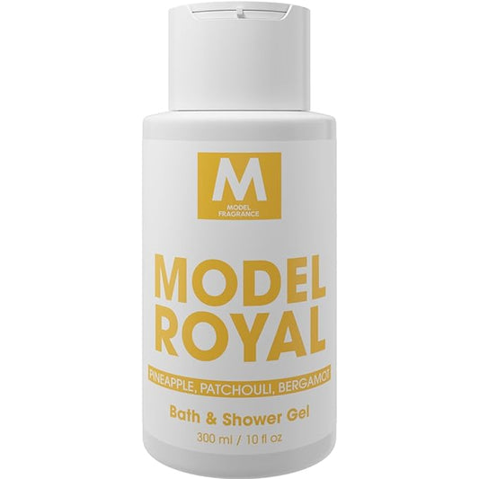 Model Royal Gourmand Body Gel | Pineapple, Patchouli, and Bergamot a Scented | Hydrating, Nourishing, and Refreshing Shower Gel | Scented Spa Products | Premium Body Cream for Clean, Soft Skin