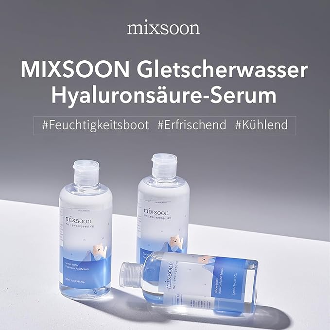 mixsoon Glacier Water Hyaluronic Acid Serum - Non-greasy Hydration Booster, Firming Facial Serum For Radiant, Dewy Skin - Korean Serum for Glass Skin (10.14 fl.oz / 300ml)
